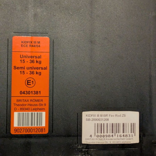 Britax Romer car seat used, 15-36 kg