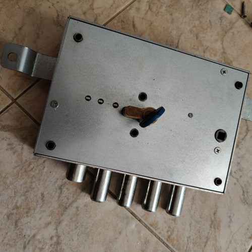 House door locks with handles and peephole