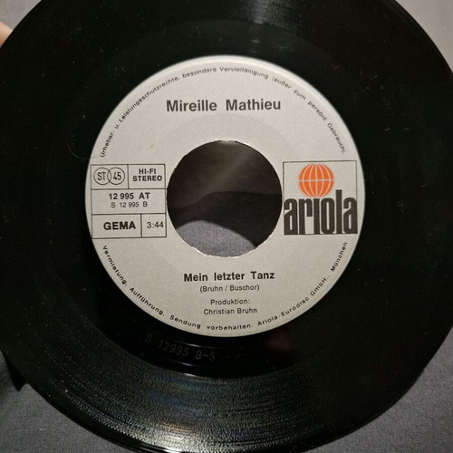 45 rpm record Mireille Mathieu 1973 used with double cover
