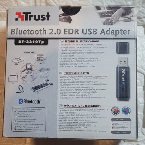 Trust Bluetooth 2.0 EDR USB Adapter used with extension cable