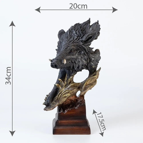 Boar Statue new, 34 cm, resin
