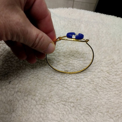 Bracelet openable new, blue and gold