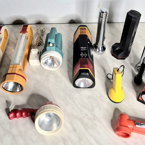 Vintage flashlight collection used, pack of 12, retro style