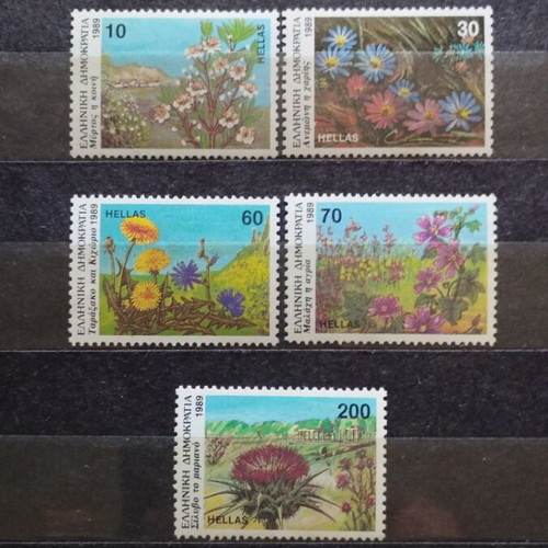 Greek stamps 1989 new, two complete series, 9 pieces