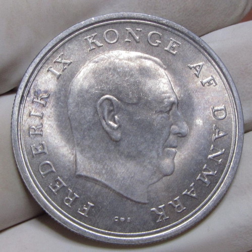 Denmark 1967 10 Kroner Silver Coin Uncirculated