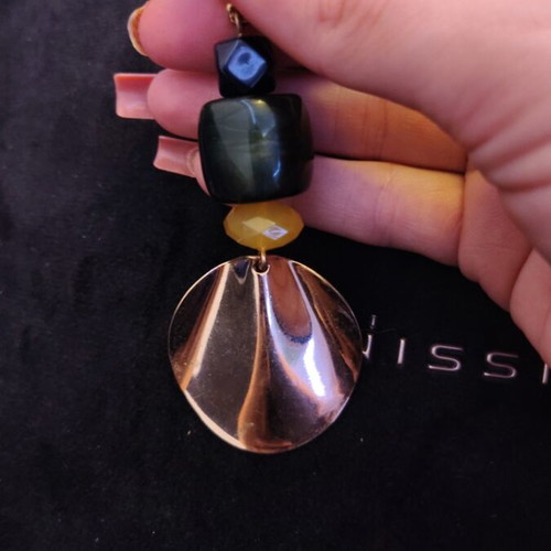 Earrings new, light, gold-colored