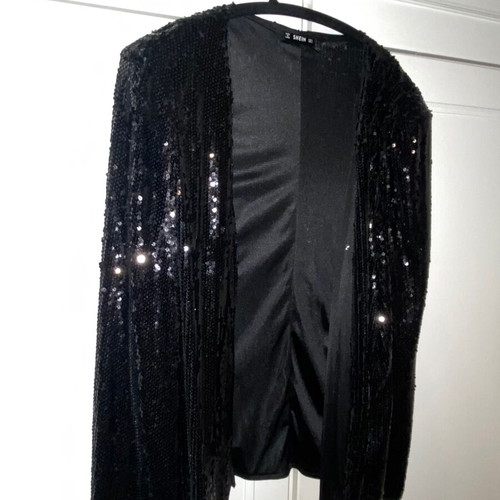 Sequin jacket cape like new, size M