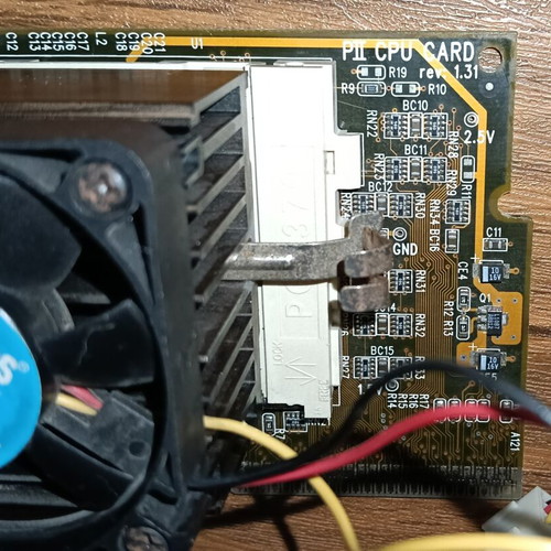 PII CPU Adapter Card Acorp used with original cooler, Rev1.31 Socket 370
