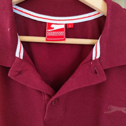 Slazenger polo shirt new, burgundy, size L