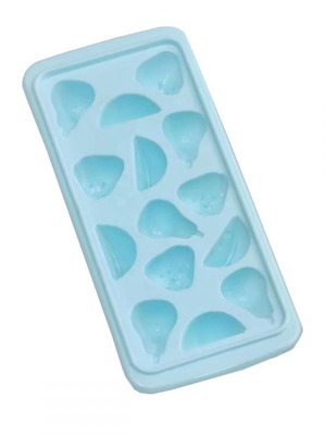 Ice Cube Tray with Fruit Shapes and Lid, 14 Slots