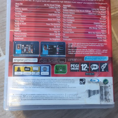SingStar PlayStation 3 game used