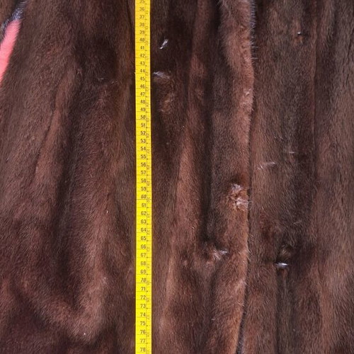 Mink Fur Used Classic Dark Brown 88 cm
