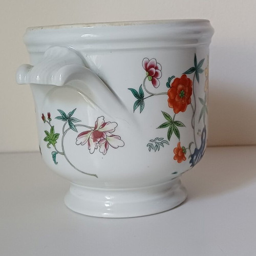 Vintage porcelain cachepot Raynaud & Co. Limoges Hanoï like new