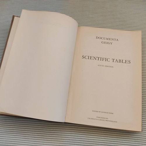 Documenta Geigy Scientific Tables 6th Edition 1962 used