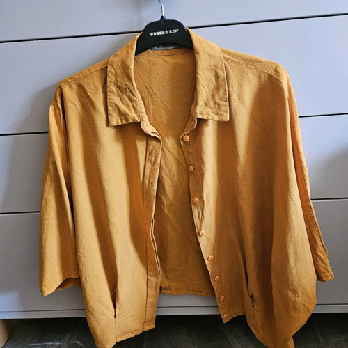 Attrattivo linen shirt new small mustard