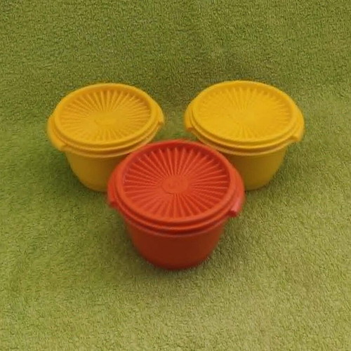 Tupperware Servalier used pack of 3 vintage containers