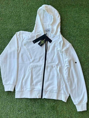 Stone Island Full Zip Hoodie White size L brand new