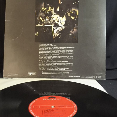 The Who Who's Next LP used, good condition
