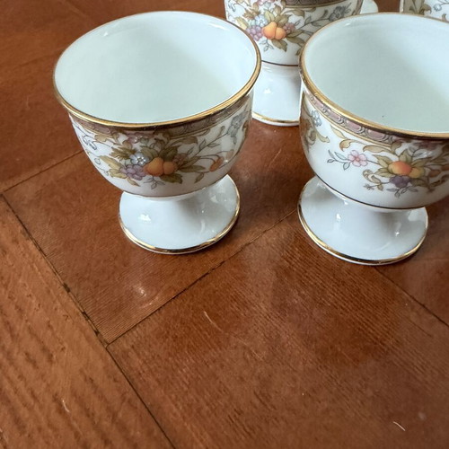 Noritake Ireland egg cups set of 6 like new with vibrant colors