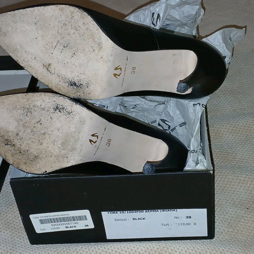 Mourtzi Black Classic Pumps used, heel height 11cm
