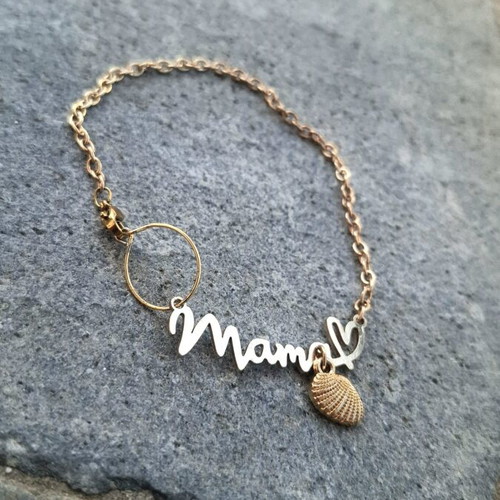 Parfois Mama stainless steel bracelet, gold tone