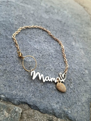 Parfois Mama stainless steel bracelet, gold tone