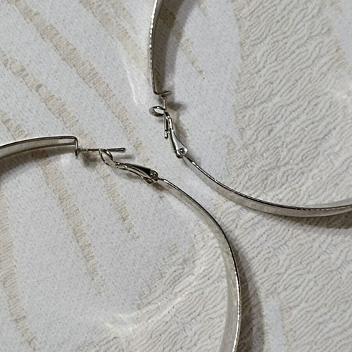 Large hoop earrings silver like new