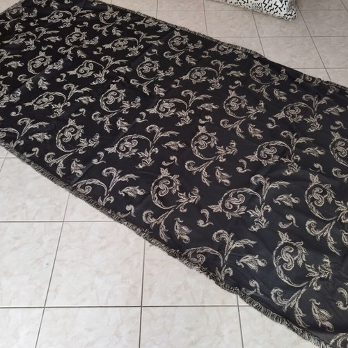 Set of 2 large black throws like new