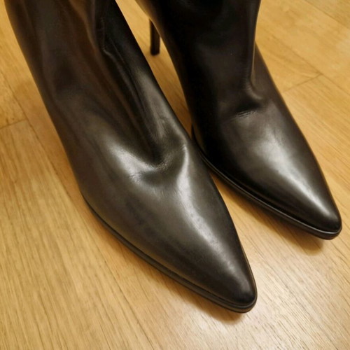 Helmut Lang leather black ankle boot like new