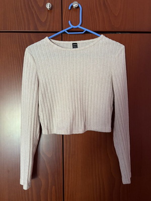 Shein beige fuzzy sweater size S like new