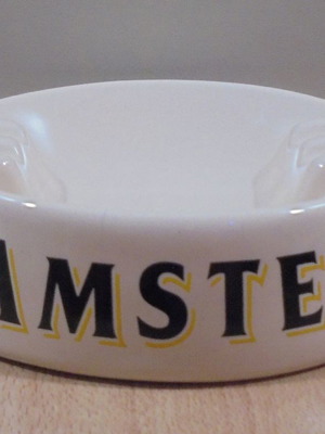 Amstel beer old promotional ceramic ashtray used
