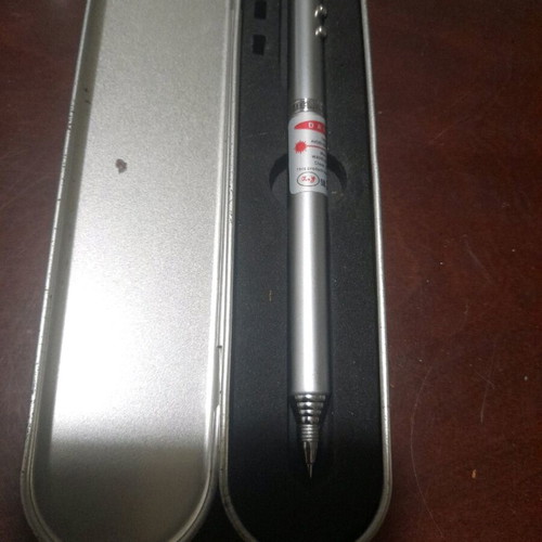 Vintage gadget 80s pen in case used, non-working clock