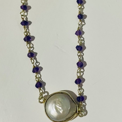 Set of three silver necklaces used