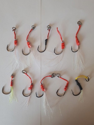 Assist hooks handmade reinforced for jigs 40-60g, new