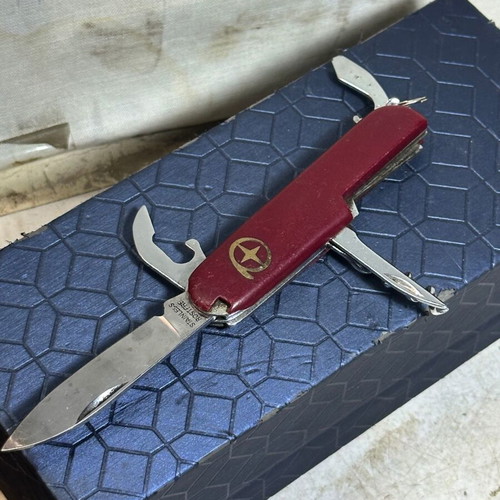 Vintage pocket multitool 6 in 1 with corkscrew and openers used