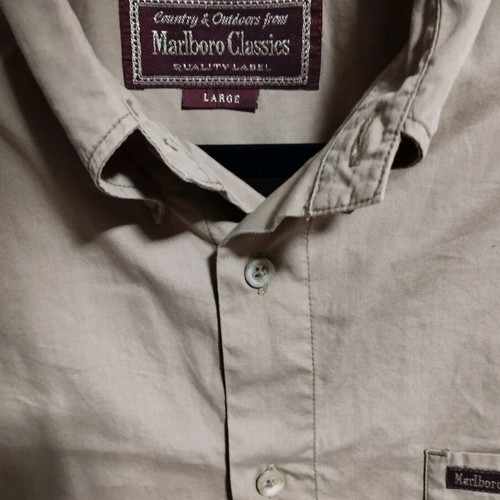 Marlboro Classic men's shirt new, brown, size large