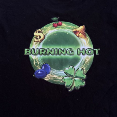 Black T-shirt Malfini Heavy New 137 with Retro Burning Hot Print, New, Size M