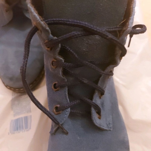 Blue soft suede ankle boots size 37 like new