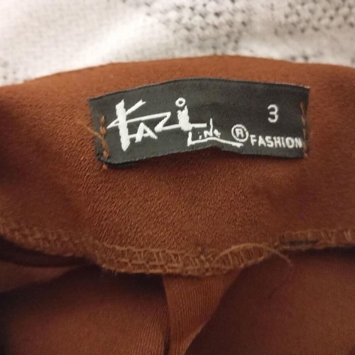 Winter skirt brown ecru used, plus size, slim fit