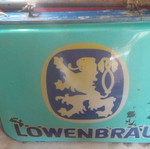 Antique 1984 Lowenbrau Beer Advertising Sign used, collectible