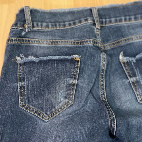 Jean cropped pants like new, blue, size M