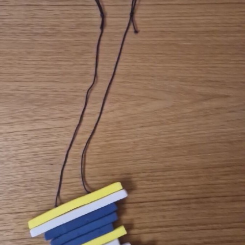 Handmade necklace like new, multicolored