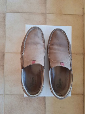 Loafers Parex μέγεθος 44 μεταχειρισμένα, χακί δέρμα σαμουά