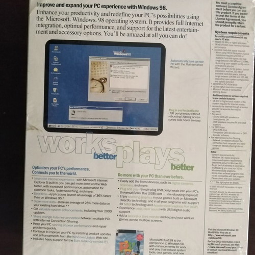 Windows 98 Second Edition sealed English retail package