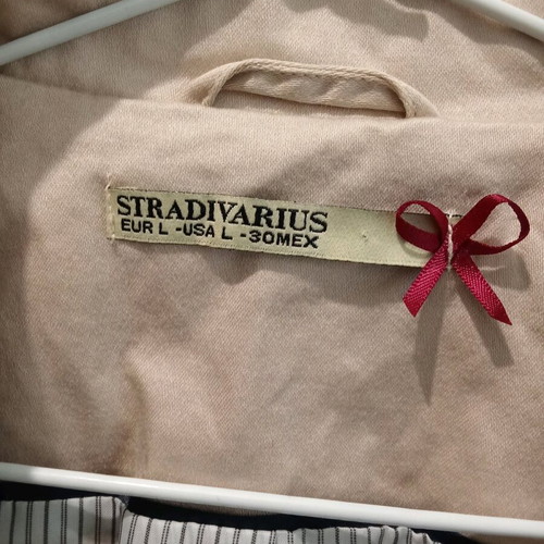 Stradivarius jacket large beige spring cotton used