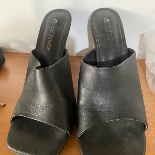Public Desire Black Patent Platform Sandals used, high stiletto heel, size 37