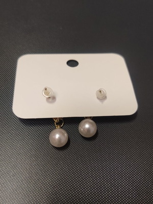 Silver earrings with faux elements new