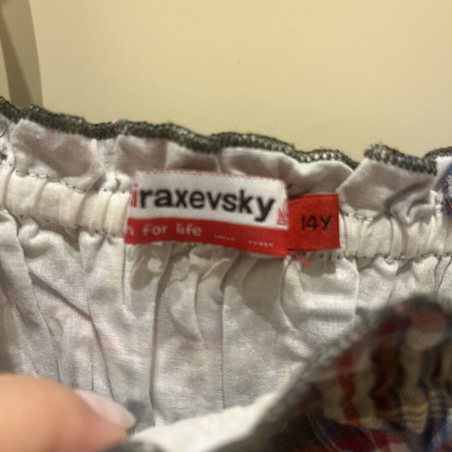 Miss Raxevsky Asymmetric Cotton Top 14N like new, multicolor