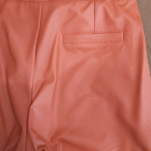 Moutaki leather-look pants orange new, wide leg
