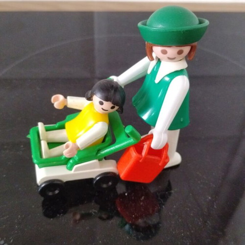 Playmobil Vintage 1974 collectible mom and child used